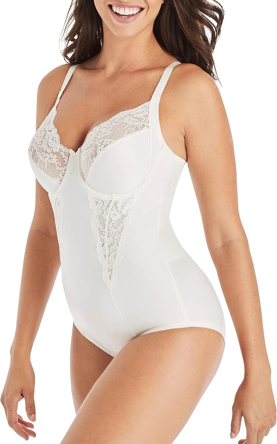 Maidenform Women's Shapewear Tummy Control Bodysuit, Built-In Underwire Bra, Ultra Firm Control Shapewear for Women