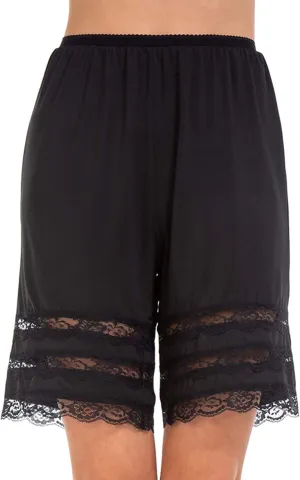 MANCYFIT Half Slip Shorts Culotte for Women Split Skirt Lace Pettipants Snip 7-9” Inseam