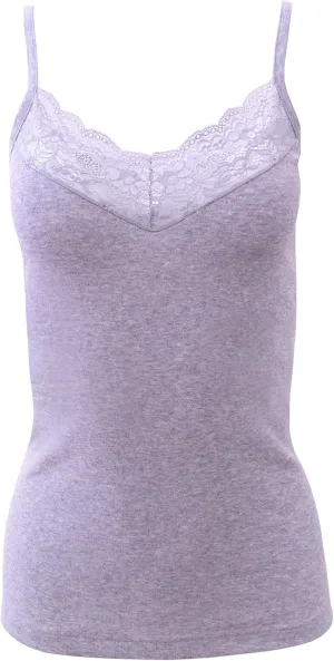 Mare ® Luxury 100% Mako Cotton Women's Lace-Trimmed Camisole. Proudly Made in Italy.
