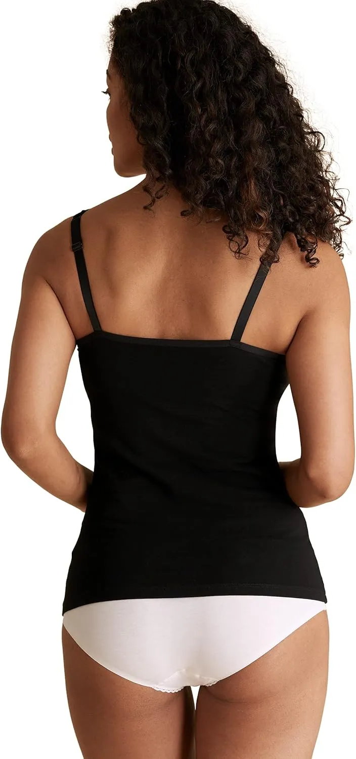 Marks & Spencer Women's Cotton Secret Support Lace Trimmed Cami