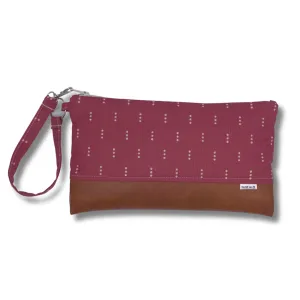 Maroon Dots Clutch
