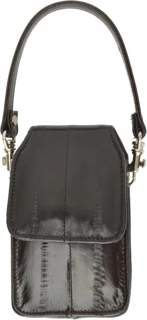 MARSHAL Eelskin Soft Leather Cell Phone Pouch with Strap