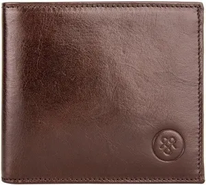 Maxwell Scott - Personalized Luxury Leather RFID Billfold Wallet for Men - Handmade in Italy - The Vittore RFID Dark Brown