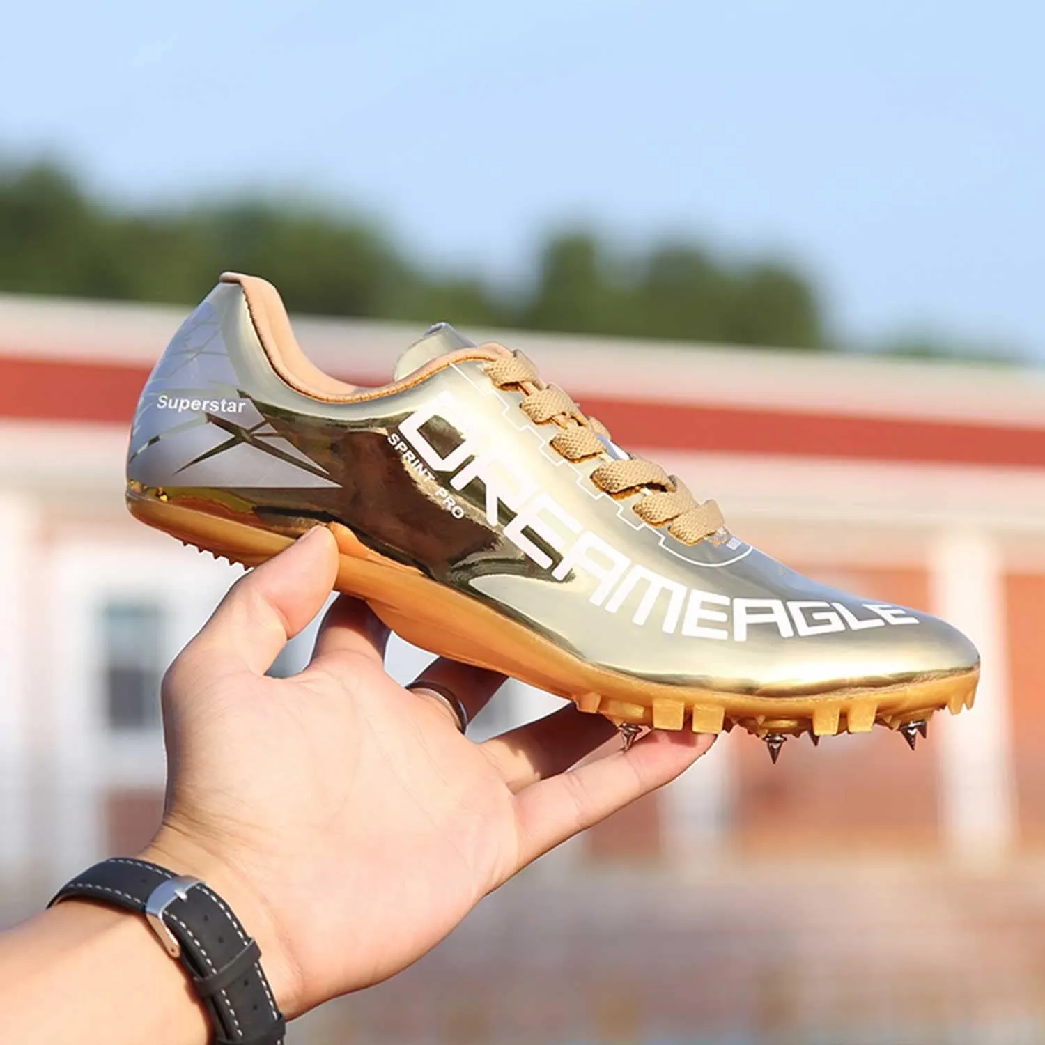 Maylrvjv Men's Women's Track and Field Shoes Racing Jumping Sprint Sneakers Professional Running Spikes Athletic Shoes