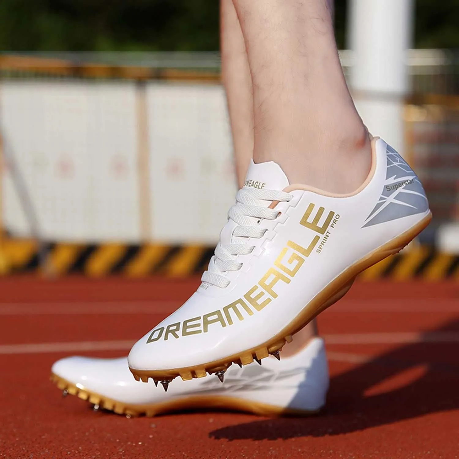 Maylrvjv Men's Women's Track and Field Shoes Racing Jumping Sprint Sneakers Professional Running Spikes Athletic Shoes
