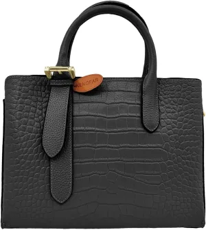 Medium Leather Tote Bags for Women Genuine Leather Crossbody Bag with Zipper