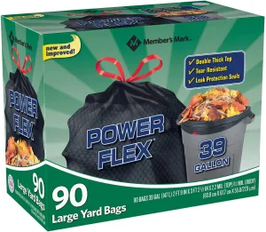 Member's Mark Power-Guard Yard Bags - 39 gal - 90 Count (2 Pack)