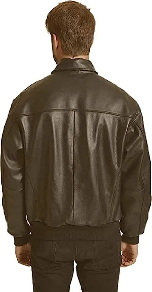 Men Air Force A2 Leather Flight Bomber Jacket Genuine Leather jacket for Men's Aviator Leather Bomber Jacket
