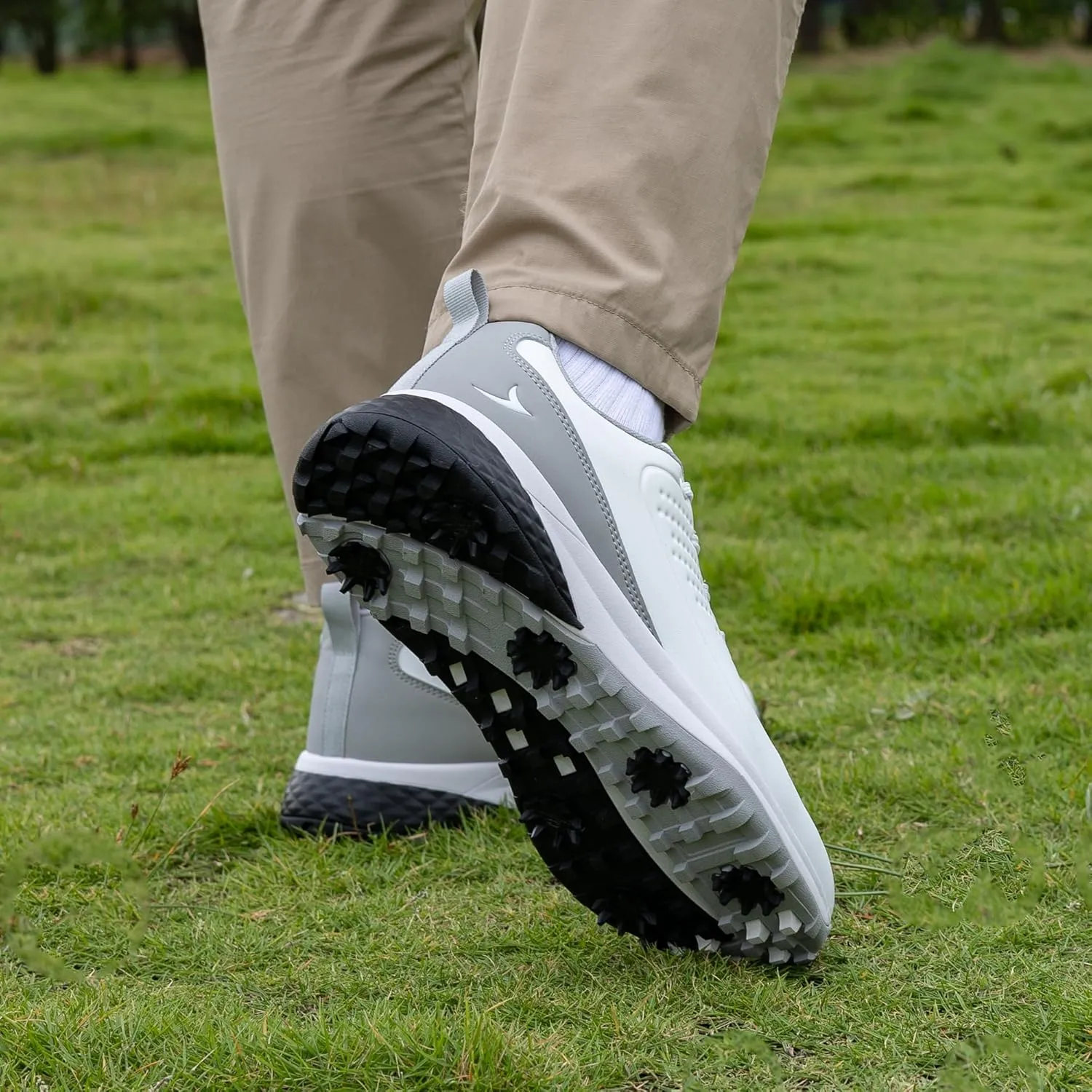 Men's Golf Shoes Spike Wide Waterproof Lightweight Anti Slip Golf Sneakers Walking Footwears
