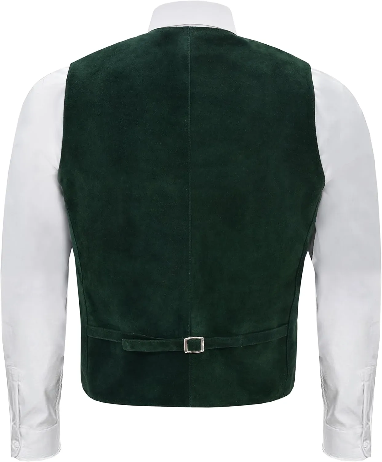 Men’s Suede Real Leather Waistcoat Western Cowboy Festival Party Fashion Vest