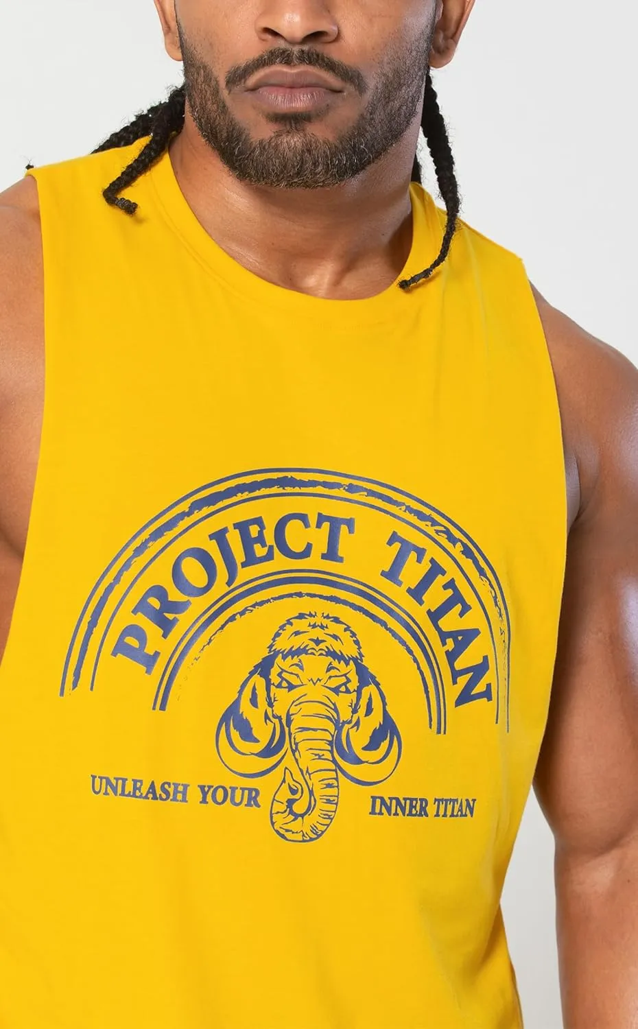 Men's Workout Drop Arm Tank Top Cut Off Sleeveless Gym Shirts