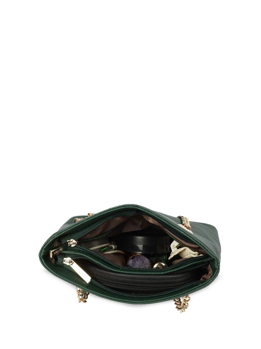 Metro Women Embellished Structured Handheld Bag with Quilted