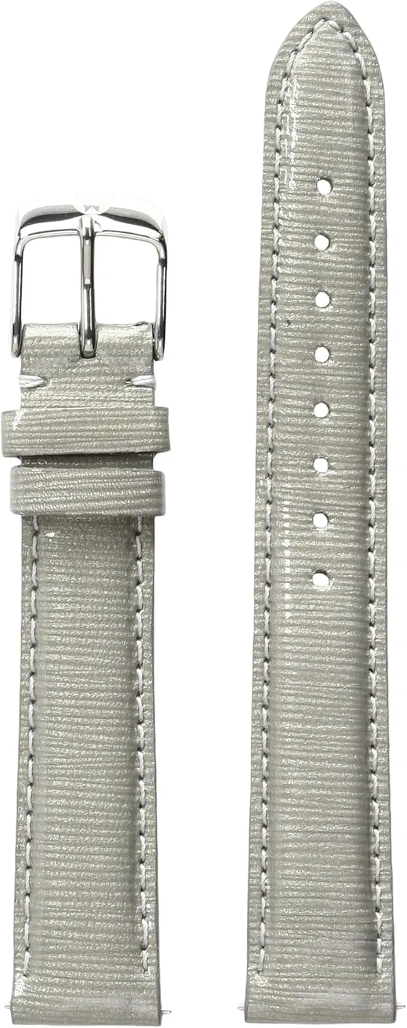 MICHELE MS16AA050257 16mm Genuine Leather Grey Watch Strap