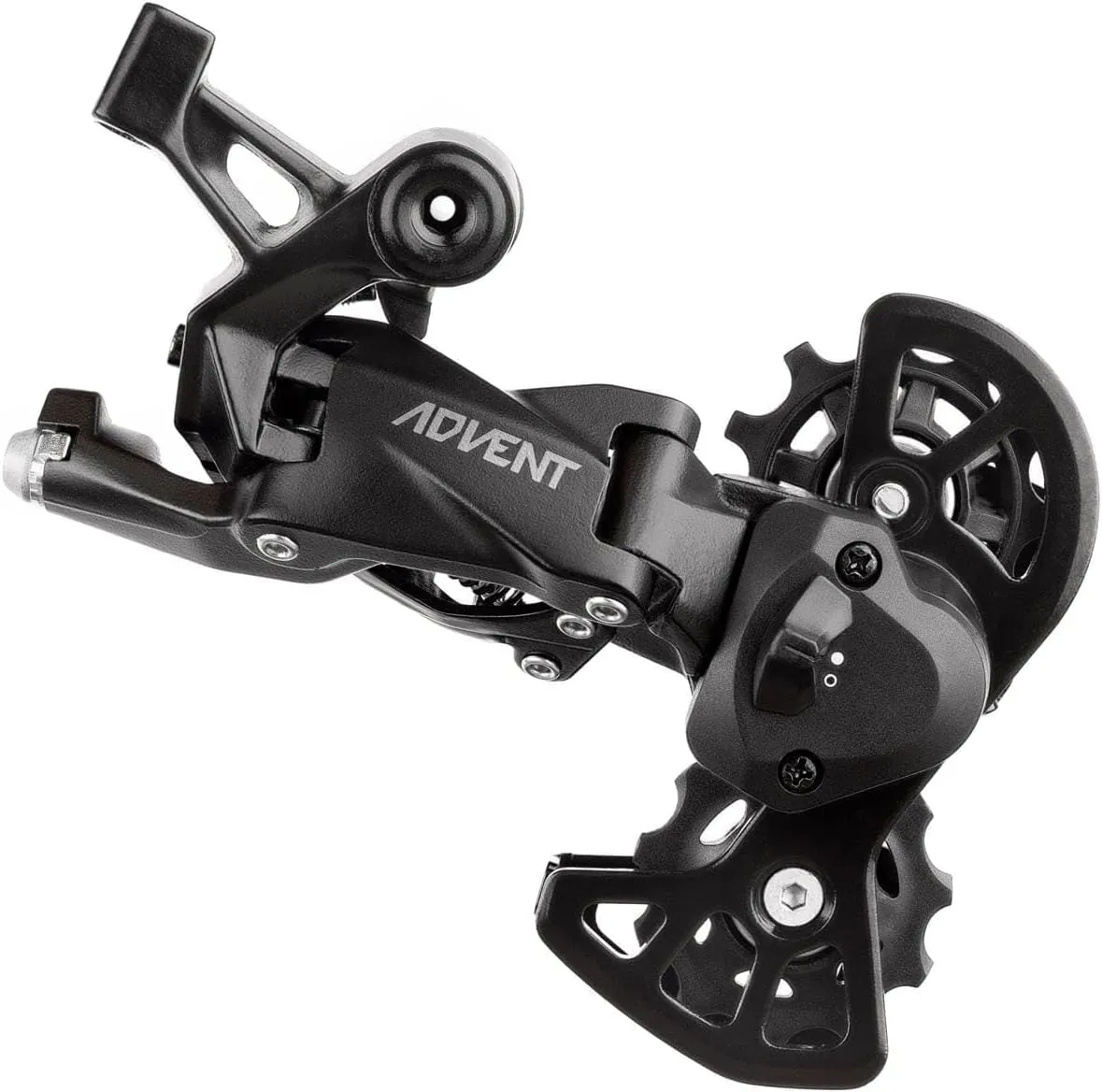 microSHIFT Advent Super Short Rear Derailleur - 9 Speed Super Short Cage BLK with Clutch