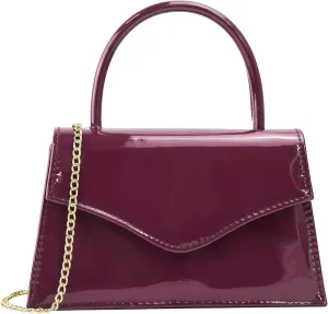 Milisente Women's Evening Bag Bridal Party Clutch Purses Cocktail Prom Handbags with Patent Leather