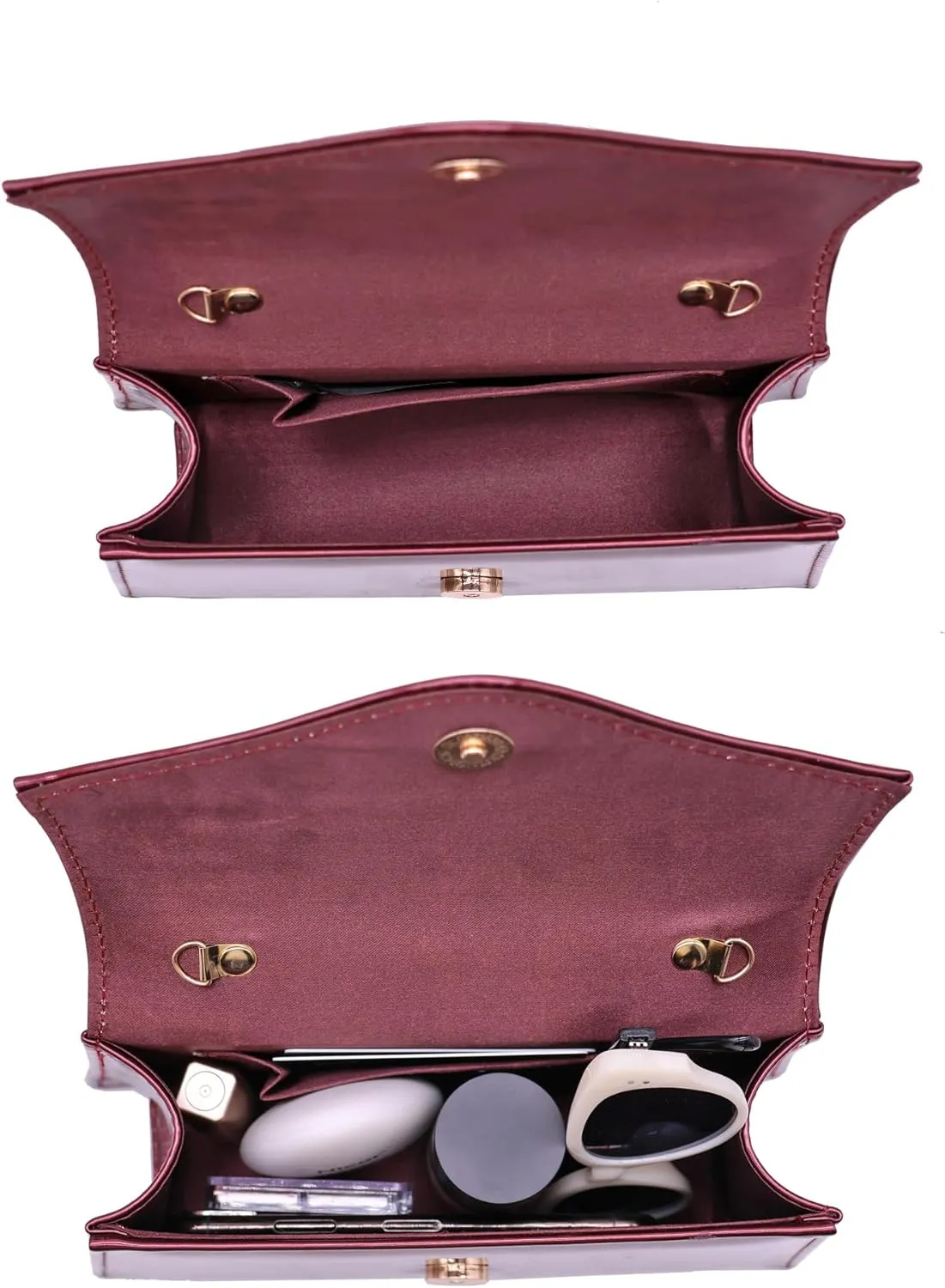 Milisente Women's Evening Bag Bridal Party Clutch Purses Cocktail Prom Handbags with Patent Leather