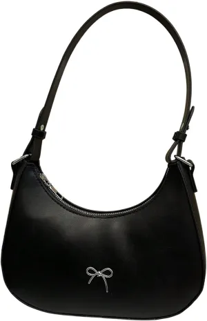 Milumia Women's Bow Decor Crossbody Bags Hobo Crescent Shoulder Bag Y2K Clutch Purses