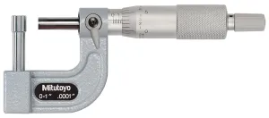 Mitutoyo 115-314 LCD Tube Micrometer, Cylindrical Anvil, Ratchet Stop, 0-1" Range, 0.0001" Graduation,  /-0.00015" Accuracy, 8.2mm Dia. Cylindrical Tip