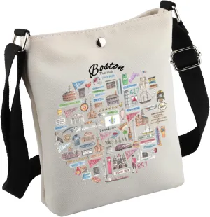 MNIGIU Boston Tote - Souvenir Travel Bag & Housewarming Gift
