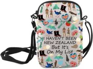 MNIGIU New Zealand Symbols Landmark Gift I Haven't Been New Zealand But It's On My List Crossbody Bag Travellers Gift
