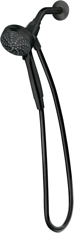 Moen Engage Matte Black Magnetix Eco-Performance Six-Function Detachable Handheld Shower Head with Magnetic Docking System and 60-Inch Hose, 26100EPBL