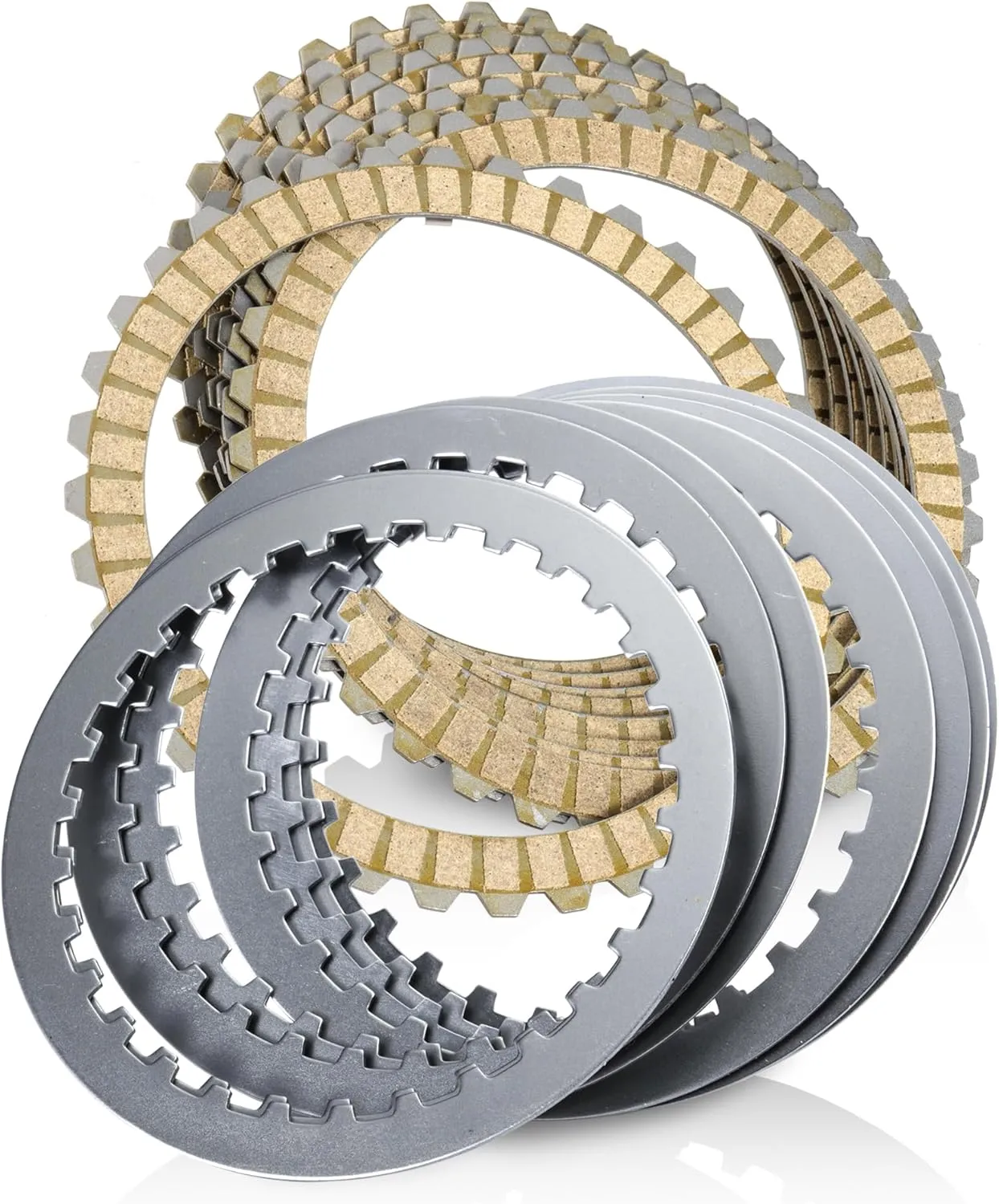 MoKitDora Extra Clutch Plate Friction Steel Clutch Kit Compatible with 1991-2017 Sportster 1990-1997 Harley Big Twin 1991-2002 Buell All Models 17 PCS Big Twin Clutch Kit