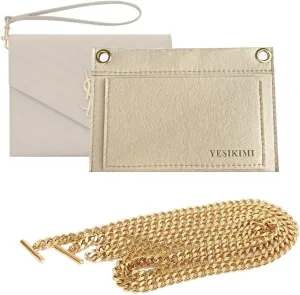 MONOGRAM Clutch Conversion Kit Premium Felt Inset With 120cm Chain for her