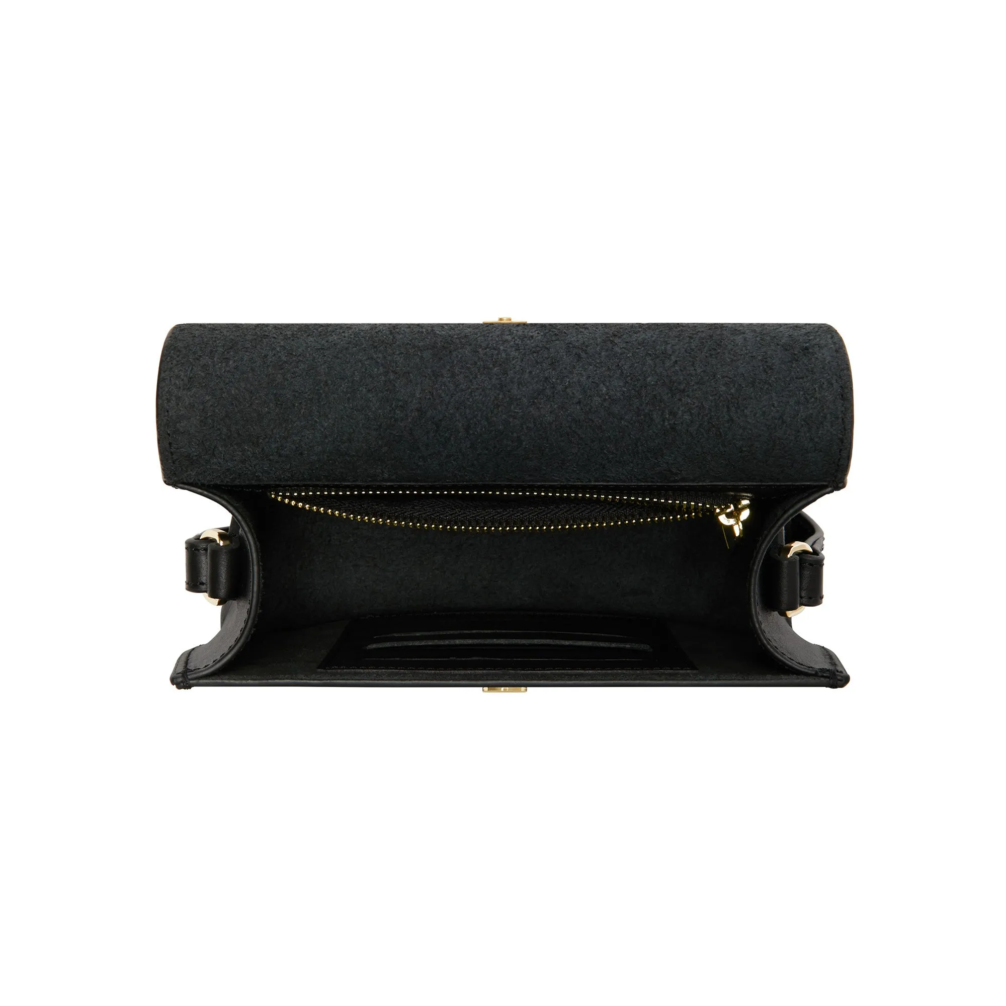 Montmartre Manon black vegetable tanned leather crossbody bag