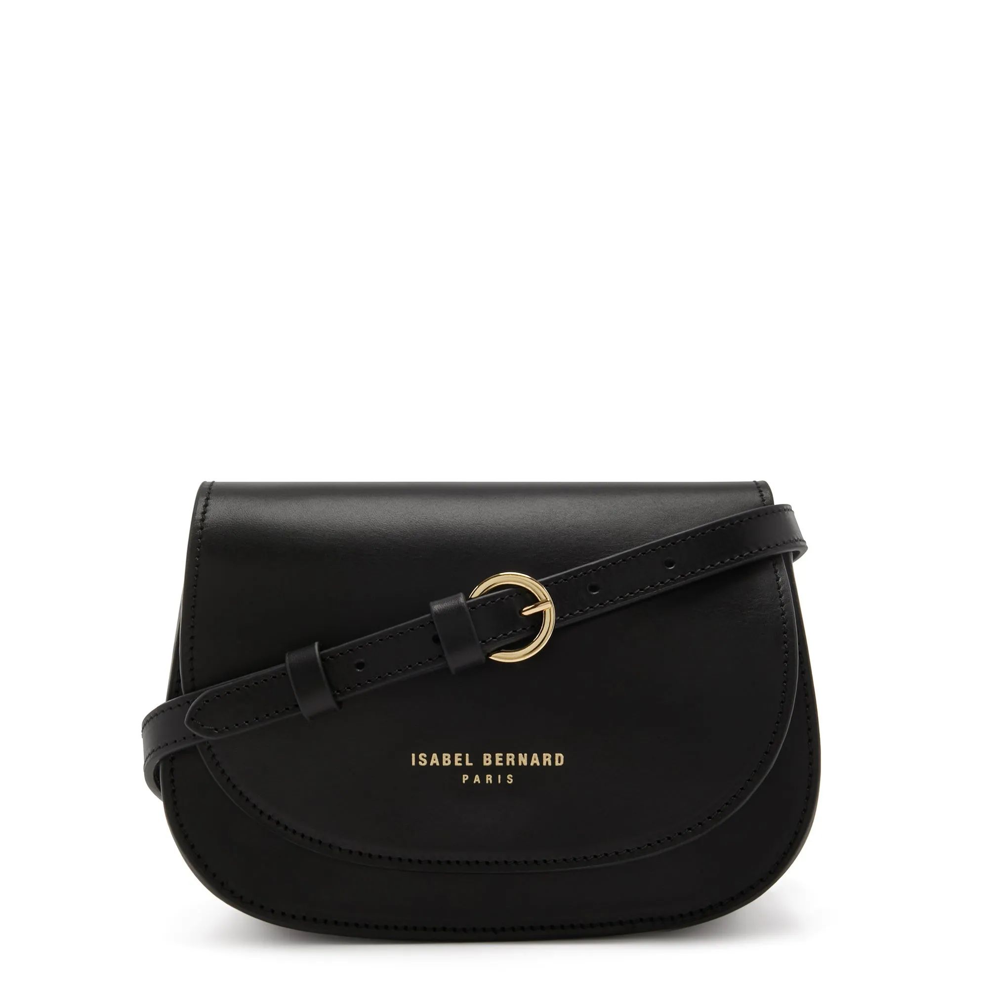 Montmartre Manon black vegetable tanned leather crossbody bag