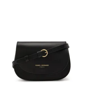 Montmartre Manon black vegetable tanned leather crossbody bag