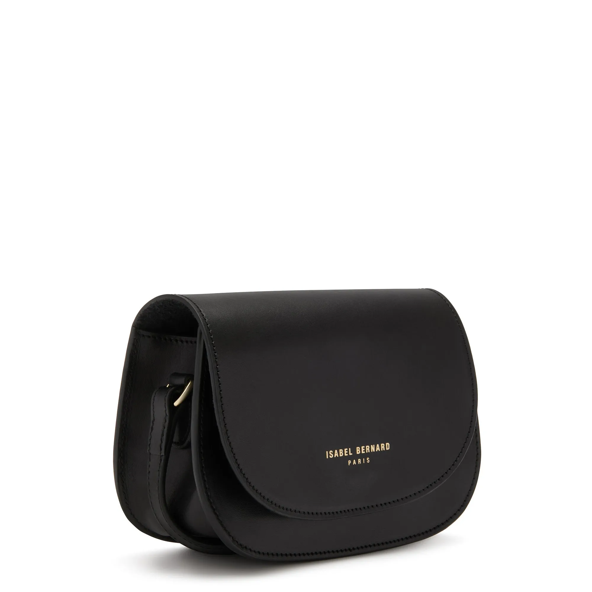 Montmartre Manon black vegetable tanned leather crossbody bag