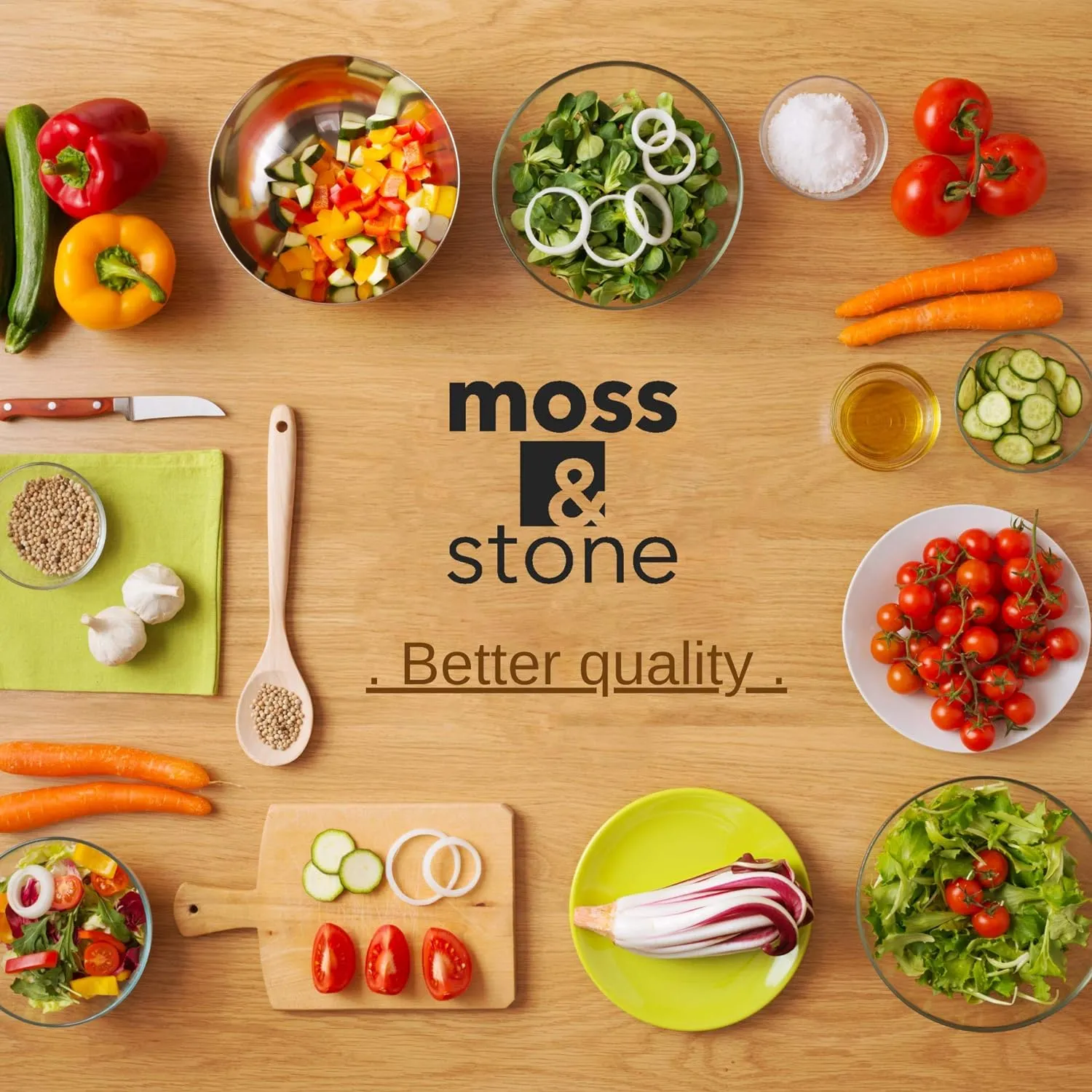 Moss & Stone Hand Blender With Egg Whisk, Powerful 300-Watt Stick Blender, Hand Mixer Set Stainless Steel Shaft & Blades, Black Handheld Blender With Ergonomic Handle (Without Chopper)
