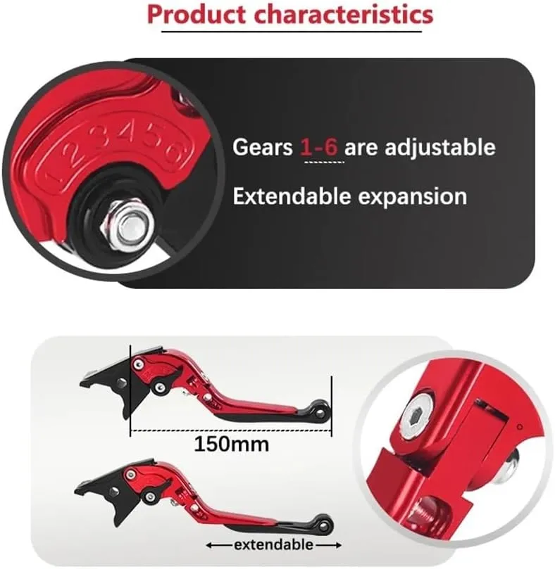 Motorcycle Brake Lever Motorcycle Adjustable Extendable Handle Bar Folding Brake Clutch Levers for H&ond&a CB650R CB650F cb650r cb650f 19-24 14-24