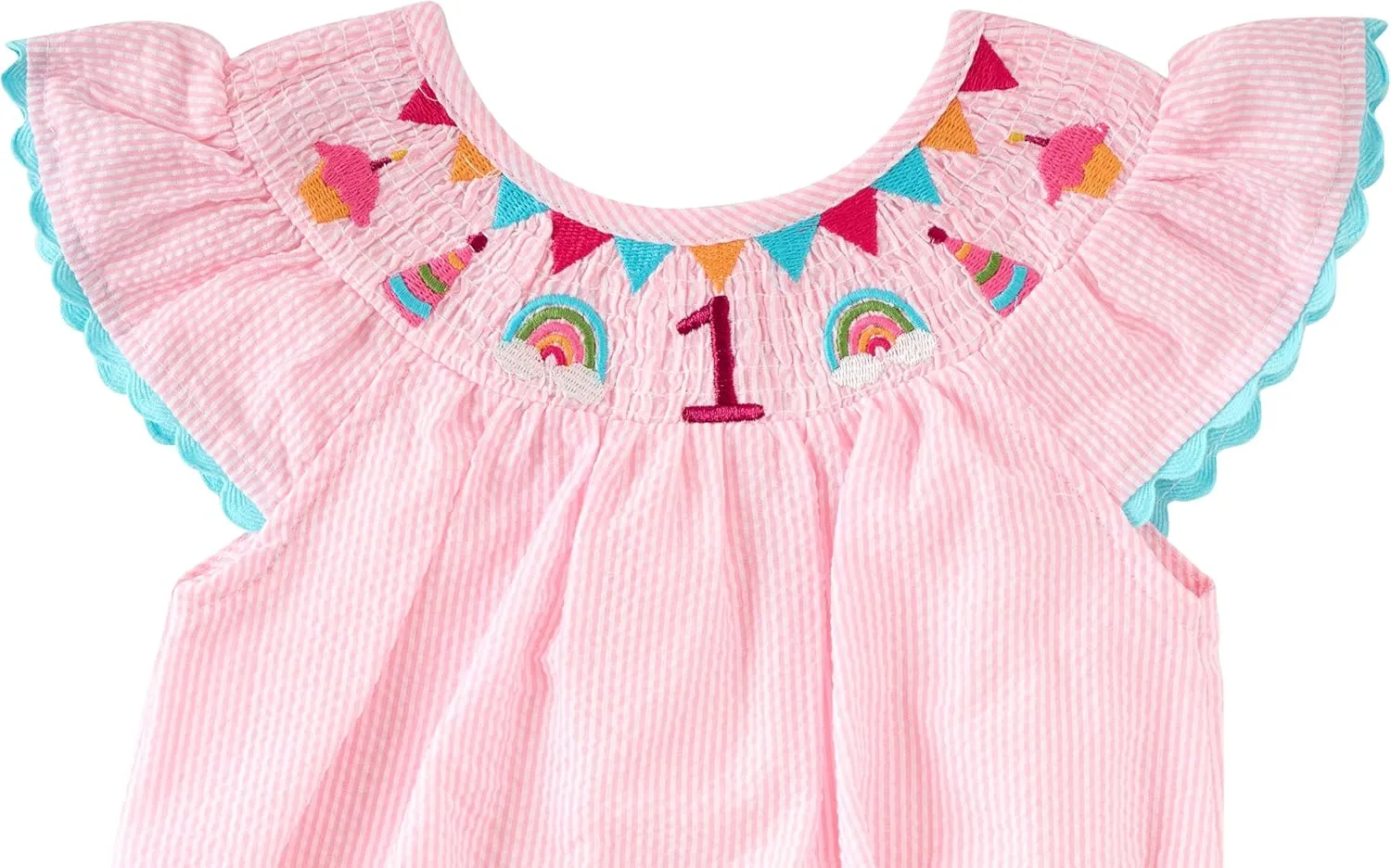 Mud Pie baby-girls Smocked Birthday Bubble