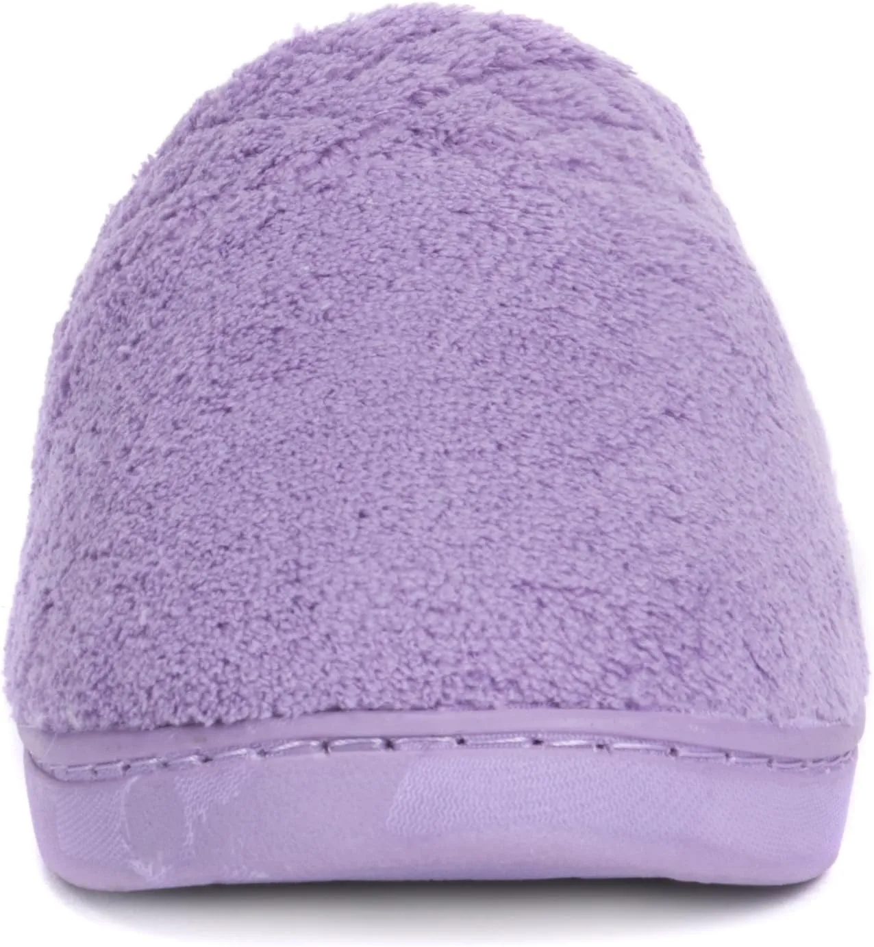 MUK LUKS women's Micro Chenille Trimmed Clog Slippers-Blue