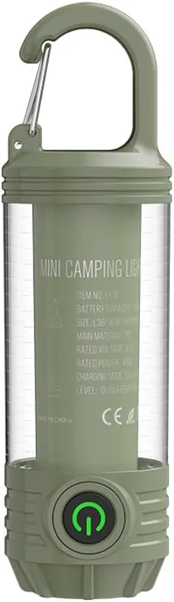 Multi-Functional Outdoor Waterproof High Brightness Flashlight Type-C Rechargeable Mini Portable Retro Camping Tent Light LED Emergency Lantern