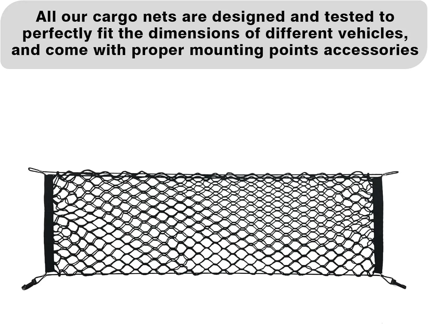 Muslogy for Pilot 2023 2024 2025 Rear Trunk Cargo Net Stretchable Organizer Elastic Mesh Net Compatible with Honda Pilot 2023  Sport EX-L & 2026 Passport TrailSport Touring Elite