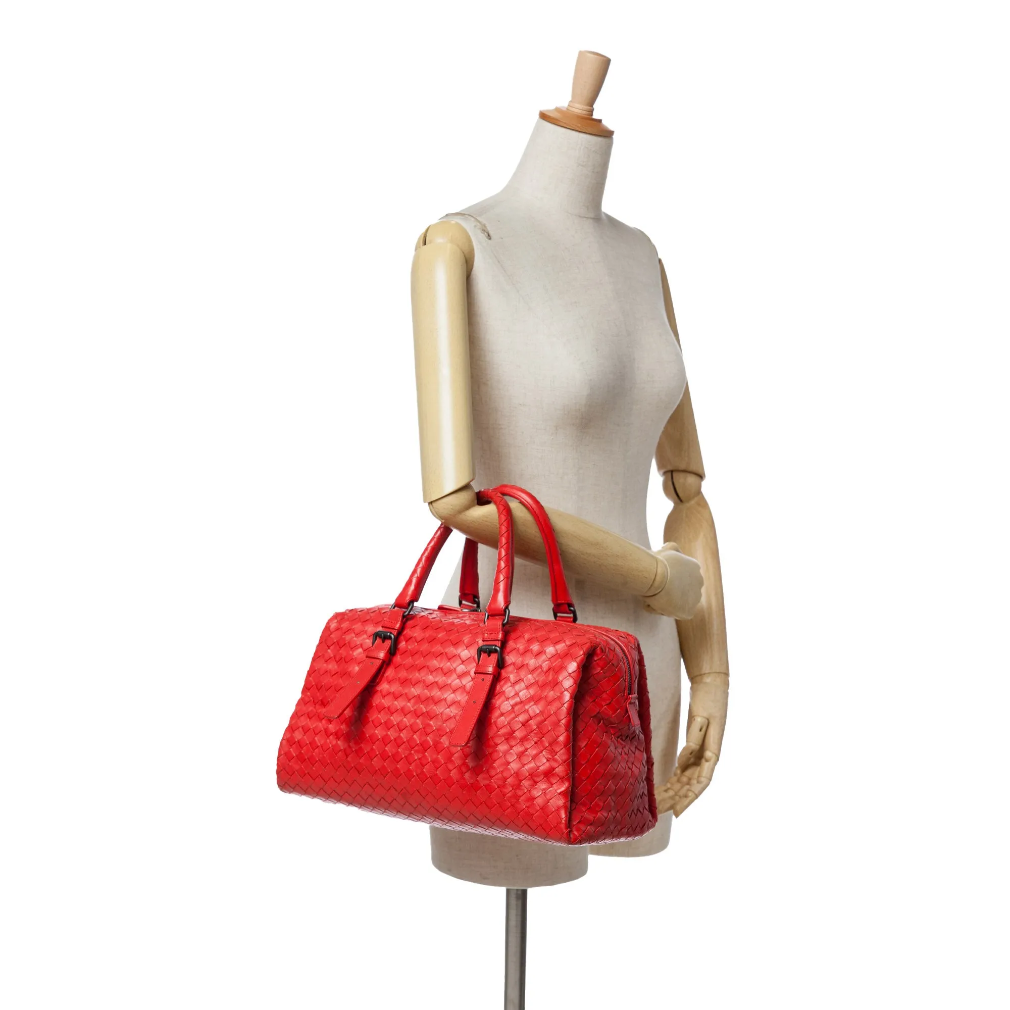 Nappa Intrecciato Boston Bag