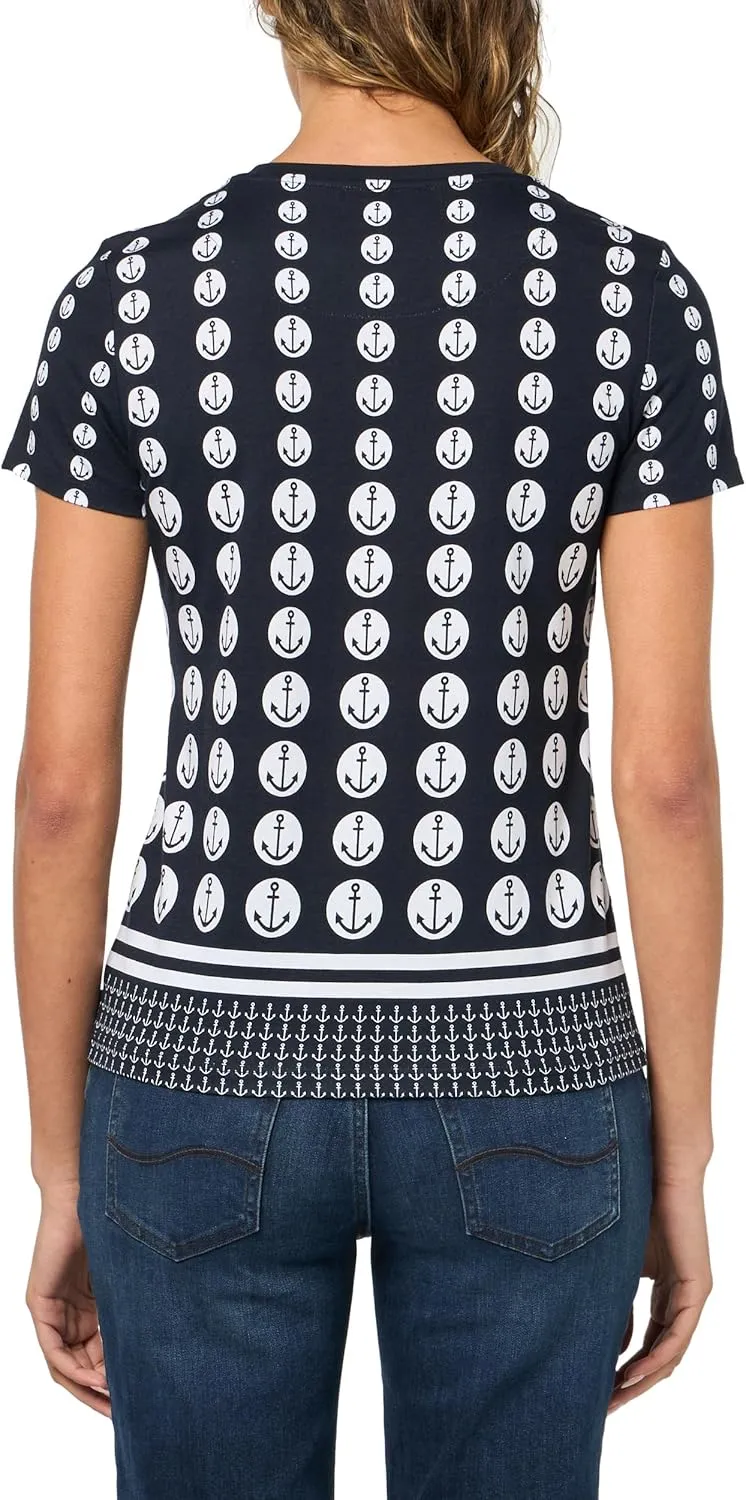 Nautica Women's Graphic Tee Short Sleeve Crew Neckline T-Shirt