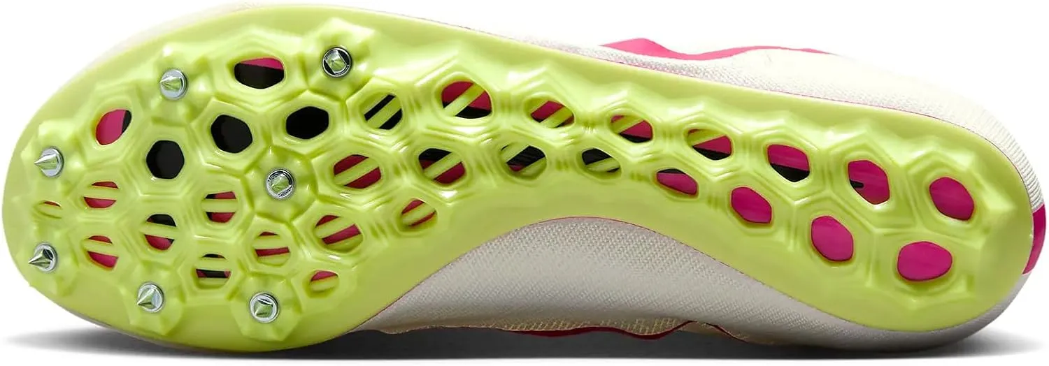 Nike Ja Fly 4 Track and Field Sprinting Spikes (DR2741-100, Sail/Light Lemon Twist/Fierce Pink)