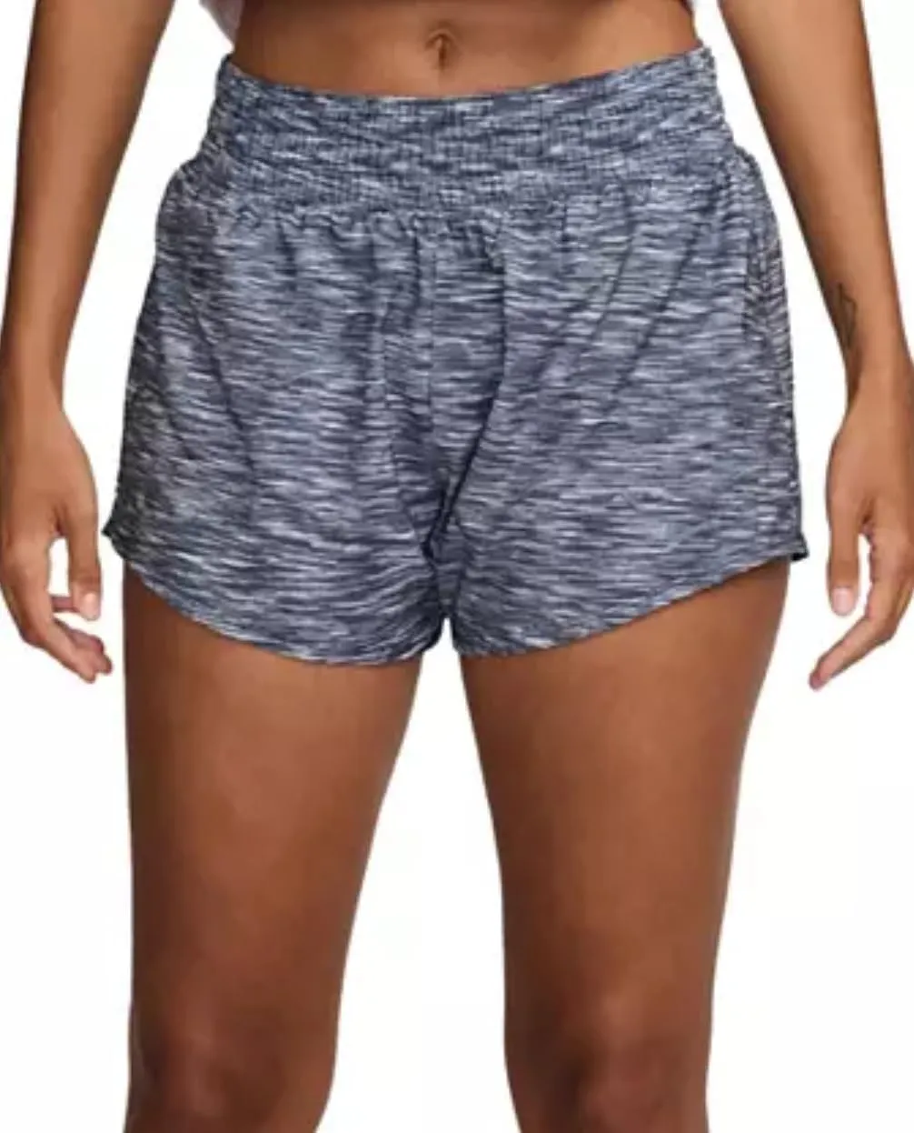 Nike Women's One Dri-FIT Mid-Rise 3" Brief-Lined Training Shorts, Black/White