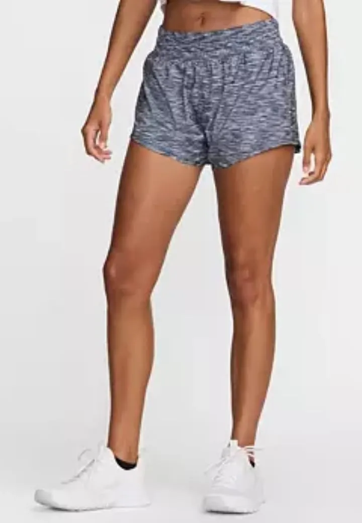 Nike Women's One Dri-FIT Mid-Rise 3" Brief-Lined Training Shorts, Black/White