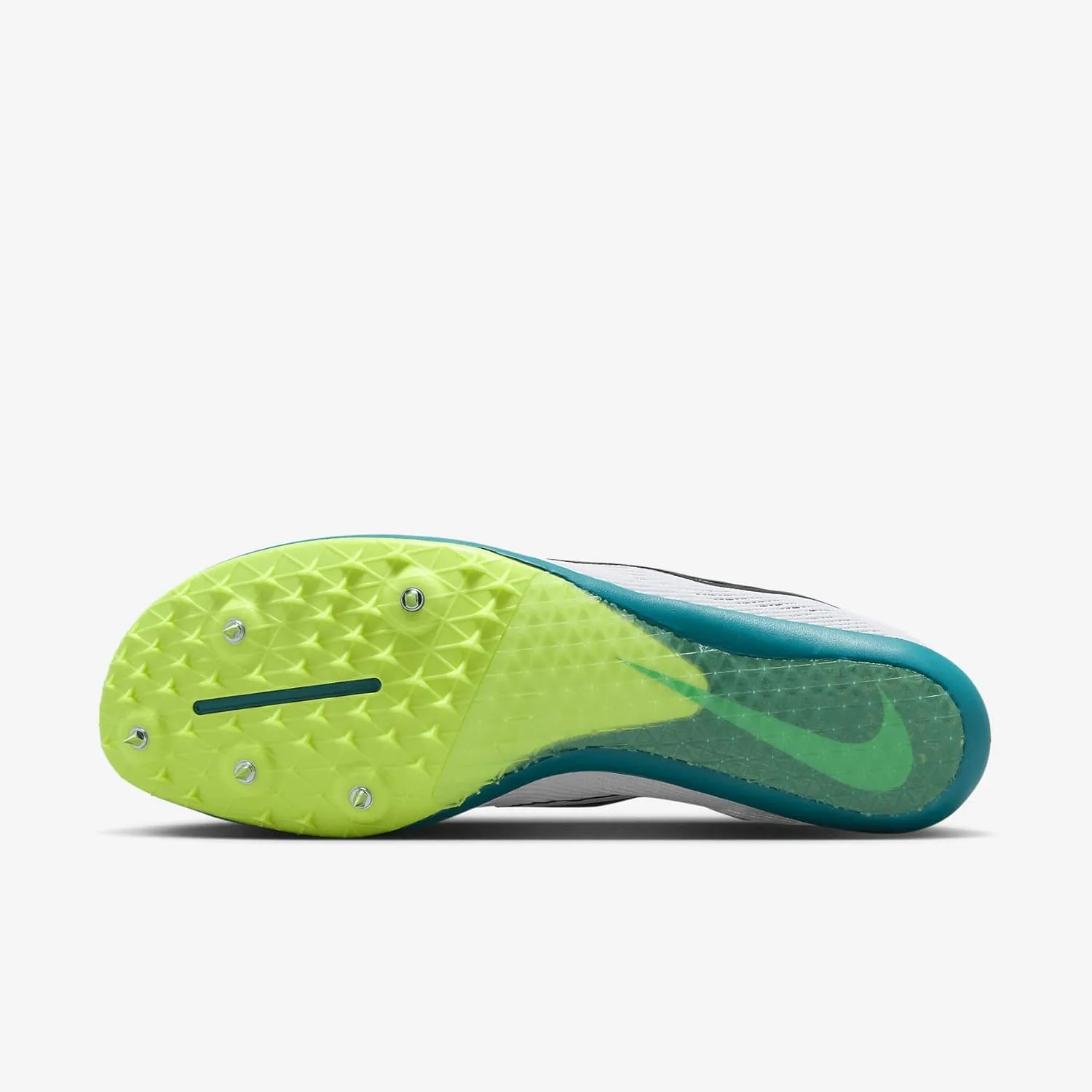 Nike Zoom Mamba 6 Track & Field Distance Spikes, 4.5, White/Black