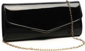 Nude Clutch Purses for Women Red Patent leather Purse Black Patent Leather Envelope Purse for Wedding Party Gift Travel