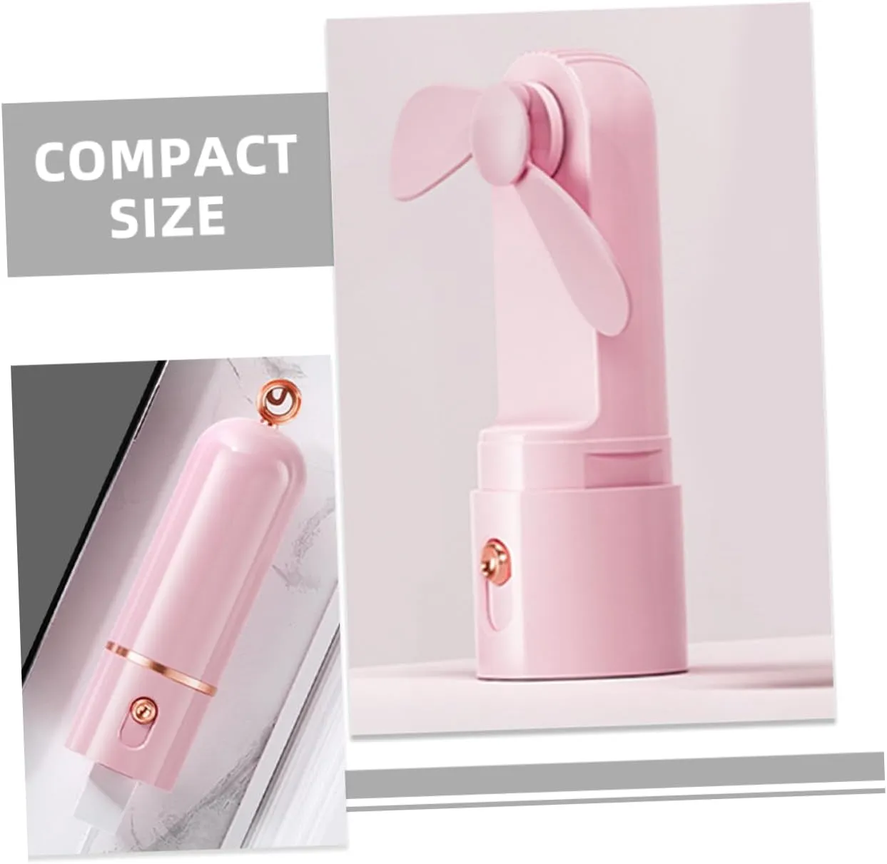 NUOBESTY 1 Set Adjustable Portable Handheld Fan Rechargeable Fan for Desk Outdoor Use Compact Durable Battery for Pocket Handbag