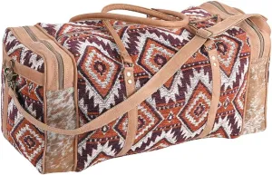 OHV396 DUFFEL Upcycled Wool Hair-on Genuine Leather women bag western handbag