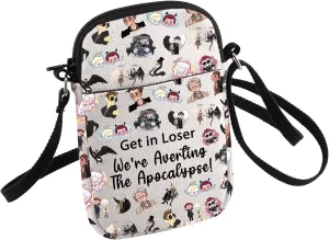 Omens Fans Gift Get in Loser We're Averting Crossbody Bag Fans Gift Small Sling Bag