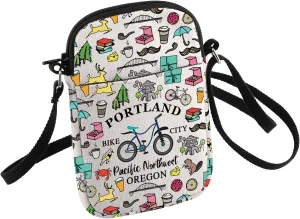 Oregon State Small Sling Bag Biking Gift Portland Oregon Travel Crossbody Bag Oregon Souvenir Gift