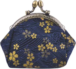 Oyachic Canvas Coin Purse Floral Change Pouch Vintage Clutch Wallet with Clasp Closure for Girls and Women