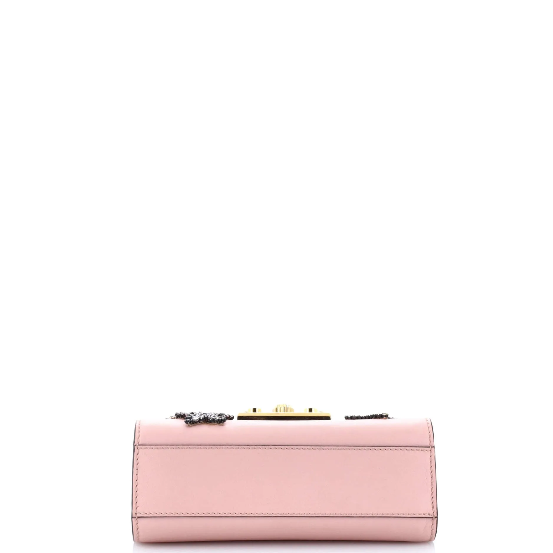 Padlock Shoulder Bag Embellished Leather Small